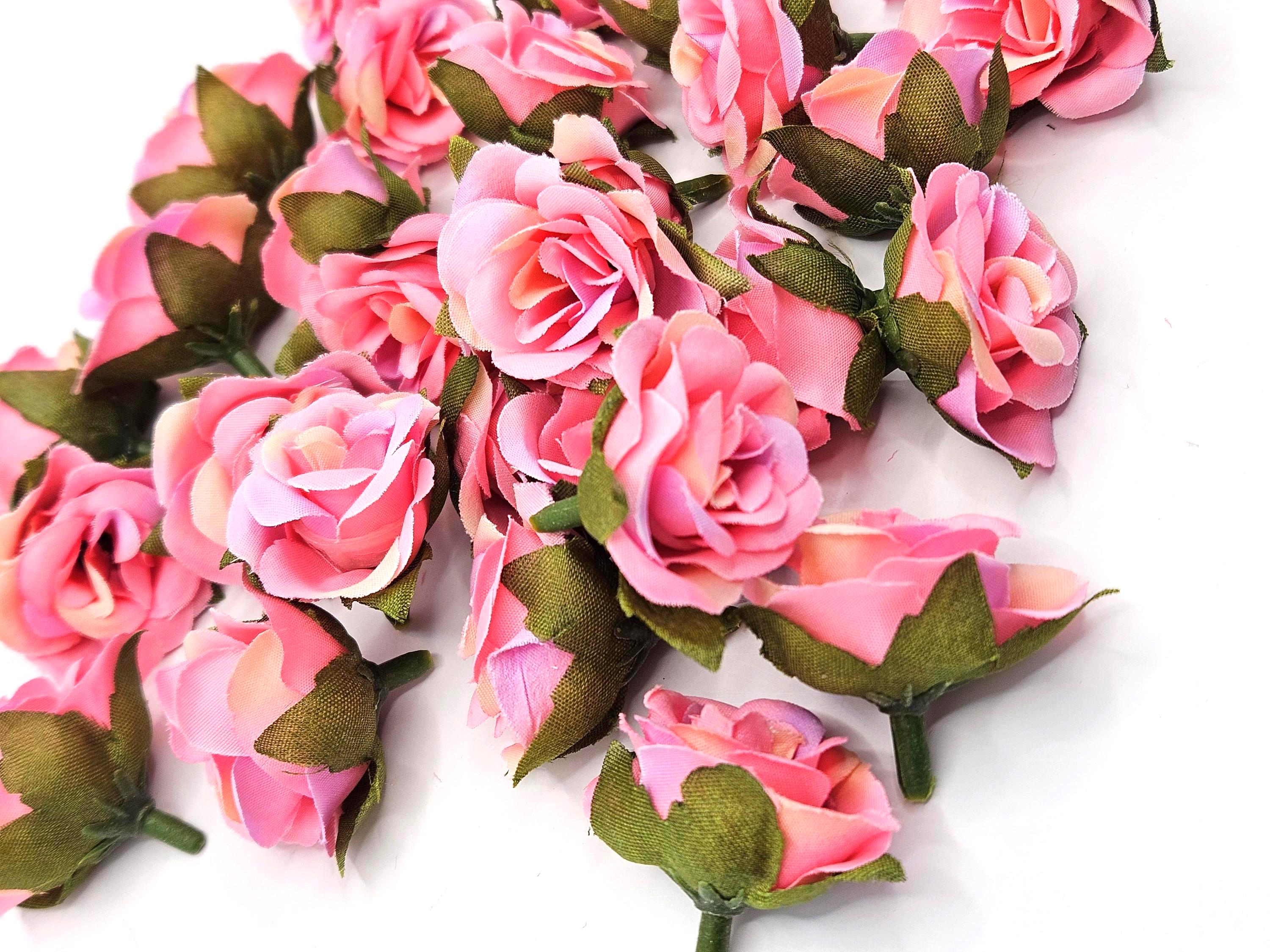 Miniature Lighted Roses 30 Mini Roses in Light Pink - SMALL Artificial Roses -see Description ...