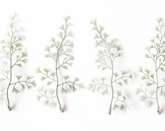 Maidenhair Fern Leaves in Gray Green  CHOOSE Pieces or Vine - Artificial Greenery