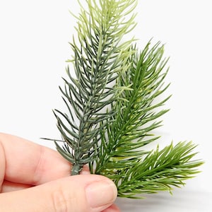 10 ramitas de pino verde - ELIGE EL TAMAÑO - Pino artificial, pino artificial, festivos