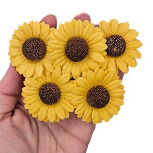 5-50 Large Sunflowers Paper Flowers: Sunflower Yellow, Gold