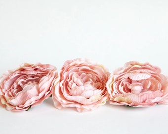 One Beautiful Vintage Inspired Garden Rose in Shabby Chic Pink - Artificial Flower - ITEM 01417