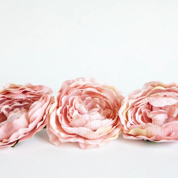 One Beautiful Vintage Inspired Garden Rose in Shabby Chic Pink - Artificial Flower - ITEM 01417