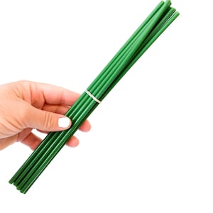 Ramos de novia DIY - 10 tallos finos en verde - 28 cm - Ramo para principiantes - ARTÍCULO 509