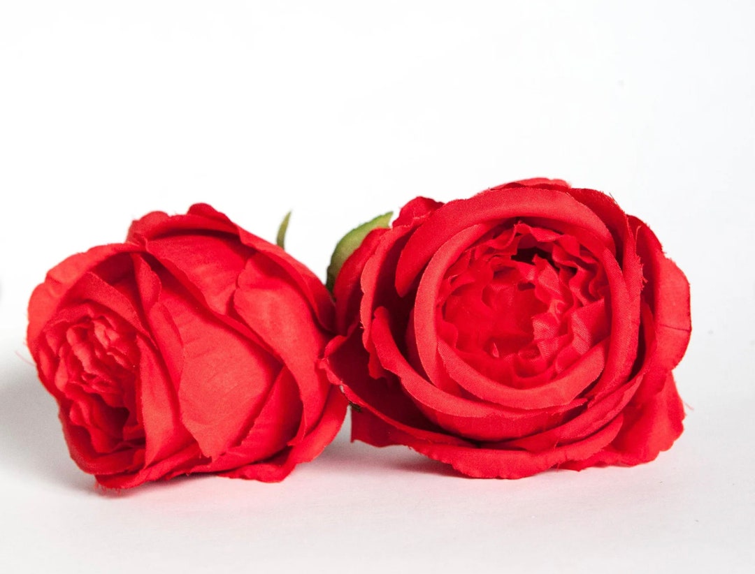 One Large Rose in Red - Queen of Hearts Red Rose - Artificial Rose ...