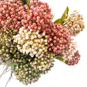 Hortensiaknoppen op korte steel - KLEUR KIEZEN - Bessen - Bloemenkroon Benodigdheden - Kunstbloemen
