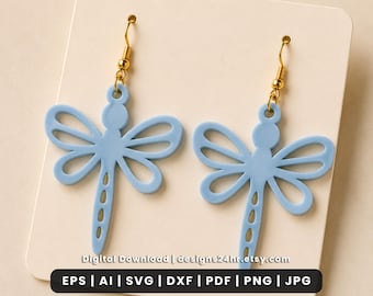 Whimsical Botanical Earrings SVG Bundle, Laser Cut Acrylic Floral Dangle Files (Digital Download)