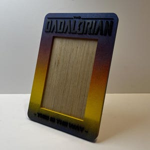 The Dadalorian Photo Frame - The Perfect Father’s Day Gift for Star Wars Fans | Disney adventures histori  | Custom Photo Frame | The Mando