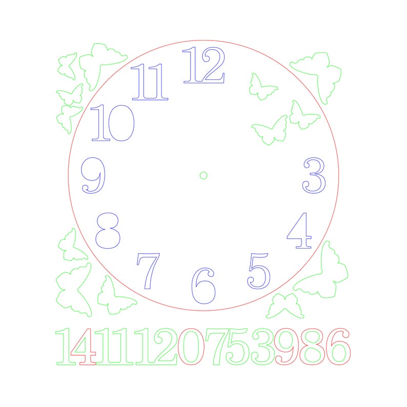 Digital Laser File Clock CDR EPS SVG Art Laser Cutting Files Vector ...