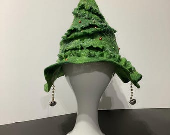 Christmas Hat, wool felted hat