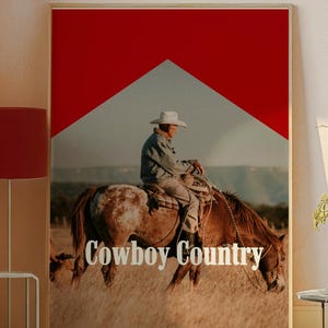 Vintage Marlboro Poster Print, Cowboy Country, Marlboro, Vintage Poster, Retro Art Print, Canvas Wall Art, Vintage Marlboro Ad, Cigarette Ad