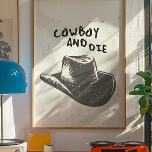 Vintage sigaret cowboy kunst rode muur poster digitale print hal muur decor rode muur kunst voor slaapkamer trendy poster vintage afdrukbare kunst