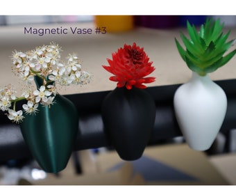 Vase magnétique n° 3 Vase pour réfrigérateur Aimant pour réfrigérateur