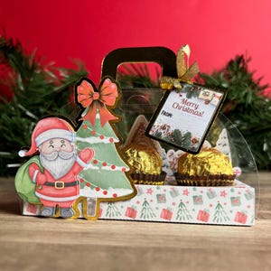 Schokolade Weihnachtsgeschenk Kartenhalter, Ferrero Rocher Weihnachtslehrer Geschenk, handgefertigter Weihnachtsstrumpf, Santa Urlaub Gastgeschenke