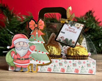 Handmade Christmas Chocolate Gift Card Holder: Santa Party Favor