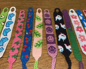 Assorted handmade summer friendship bracelets