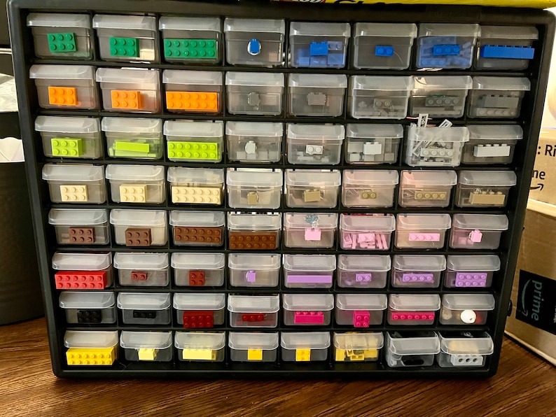 Custom Lego Organizer Shelf Loose Bricks Storage Modular Builders ...