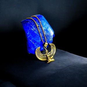 Gold Maat Pendant – Egyptian Goddess Talisman Necklace Gift