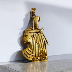 Gold Maat Necklace – Egyptian Goddess Talisman Pendant Gift Jewelry