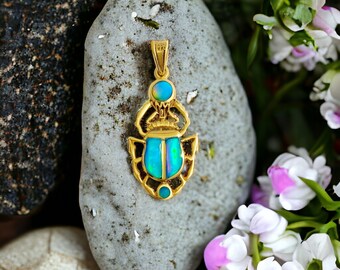 Gold Dainty Detailed Scarab Pendant, Egyptian Jewelry, Gods Goddess, Talsiman Pendant, Divine Minimalist Pendant, Gift for Men and Women