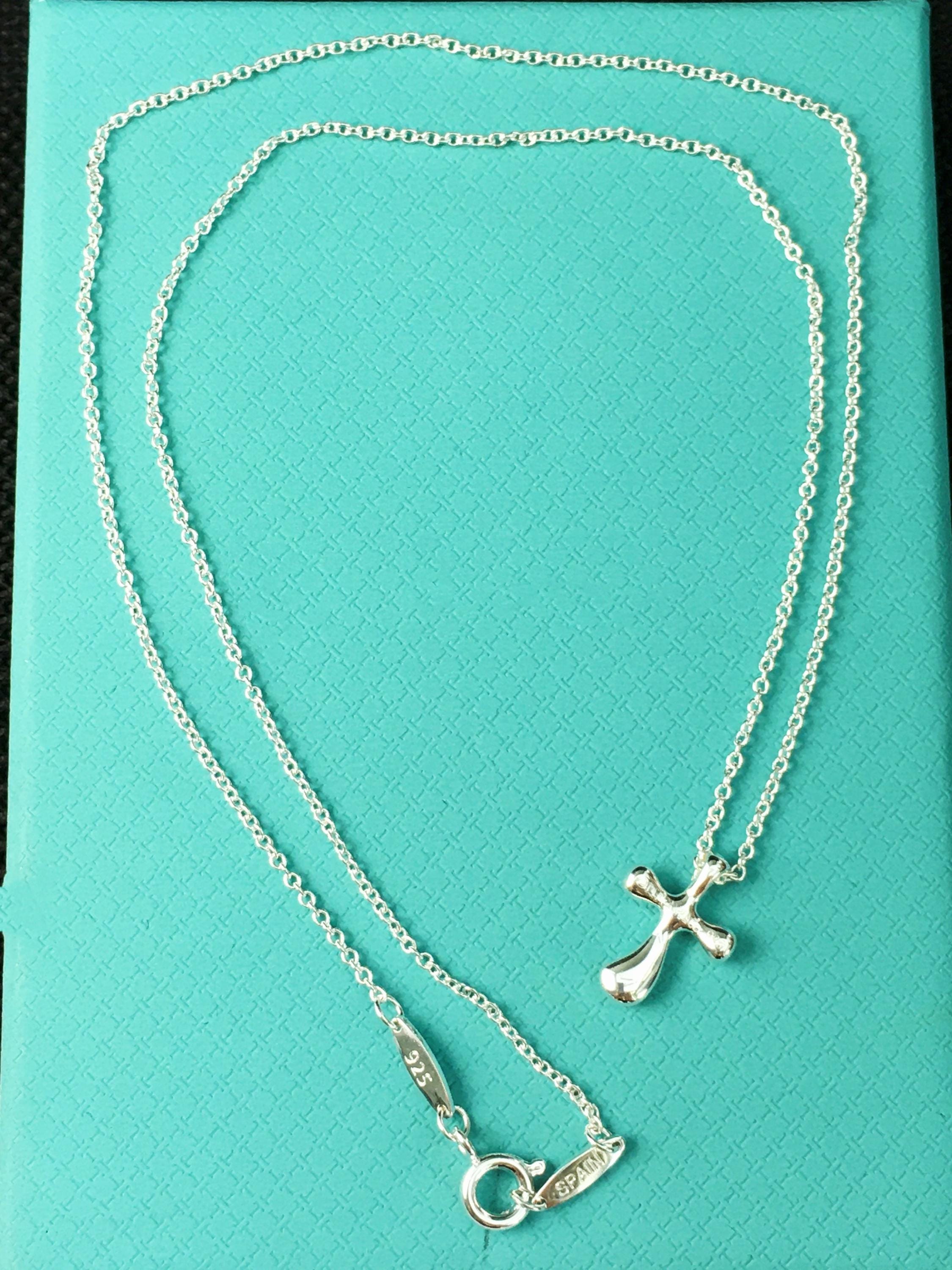 Tiffanys and Co Necklace Cross - Etsy