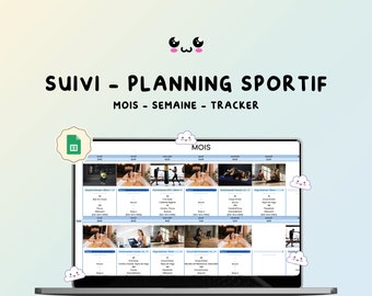 Template Suivi Activité Sportive Google Sheets | Tracker Hebdomadaire Exercices Physiques Modèle Performance