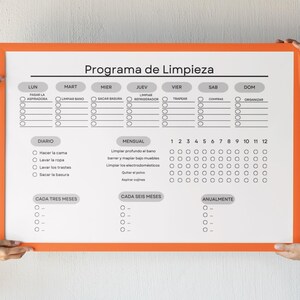 Programa de Limpieza editable, Lista de limpieza, Lista de Tareas, Descarga Digital PDF