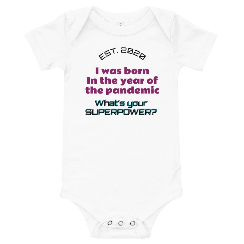 T-shirt Born in the year of the pandemic 2020 quarantine Onesie\u00ae baby shower gift Funny Virus Baby One Piece Gift