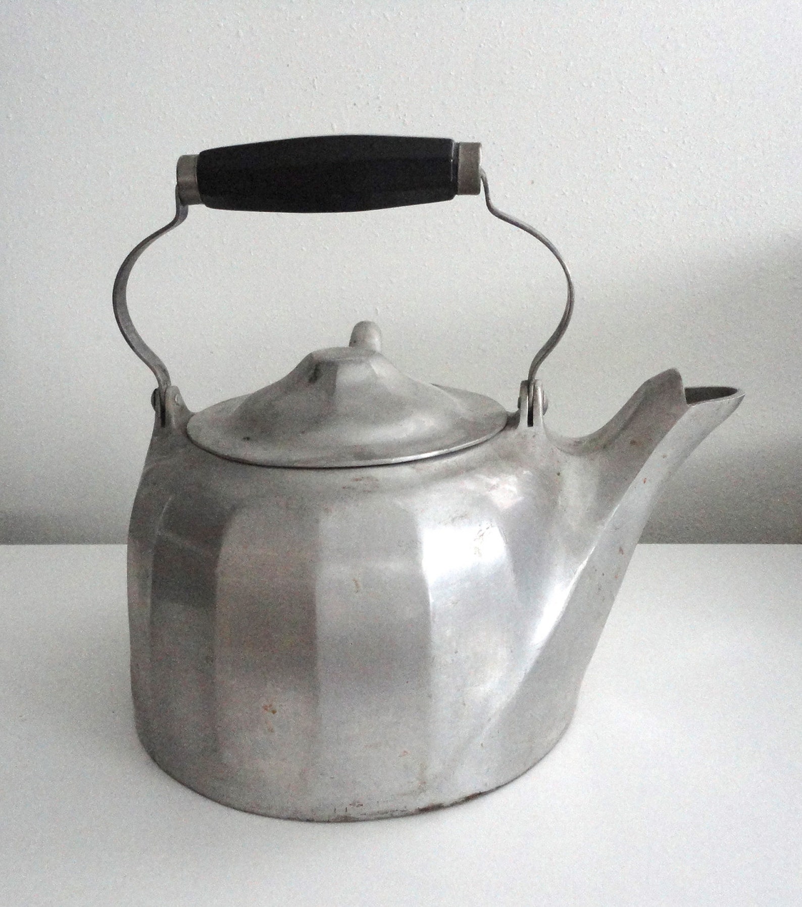 Vintage Tea Kettle Wagner Ware Colonial Aluminum Kitchenware Etsy