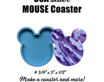 Mouse Coaster Mold, Resin Coaster Mold, Mouse Coaster, Big Mice Coaster Mold,Silicone Molds, Coaster Molds,Resin Supplies epoxy Shiny mold