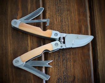 Snoeischaar voor foerageren, snoeischaar, opklapbare snoeischaar, cadeau tuinman, cadeau hakselaar, snoeischaar planten, foerageren, opvouwbare multitool, paddenstoelen