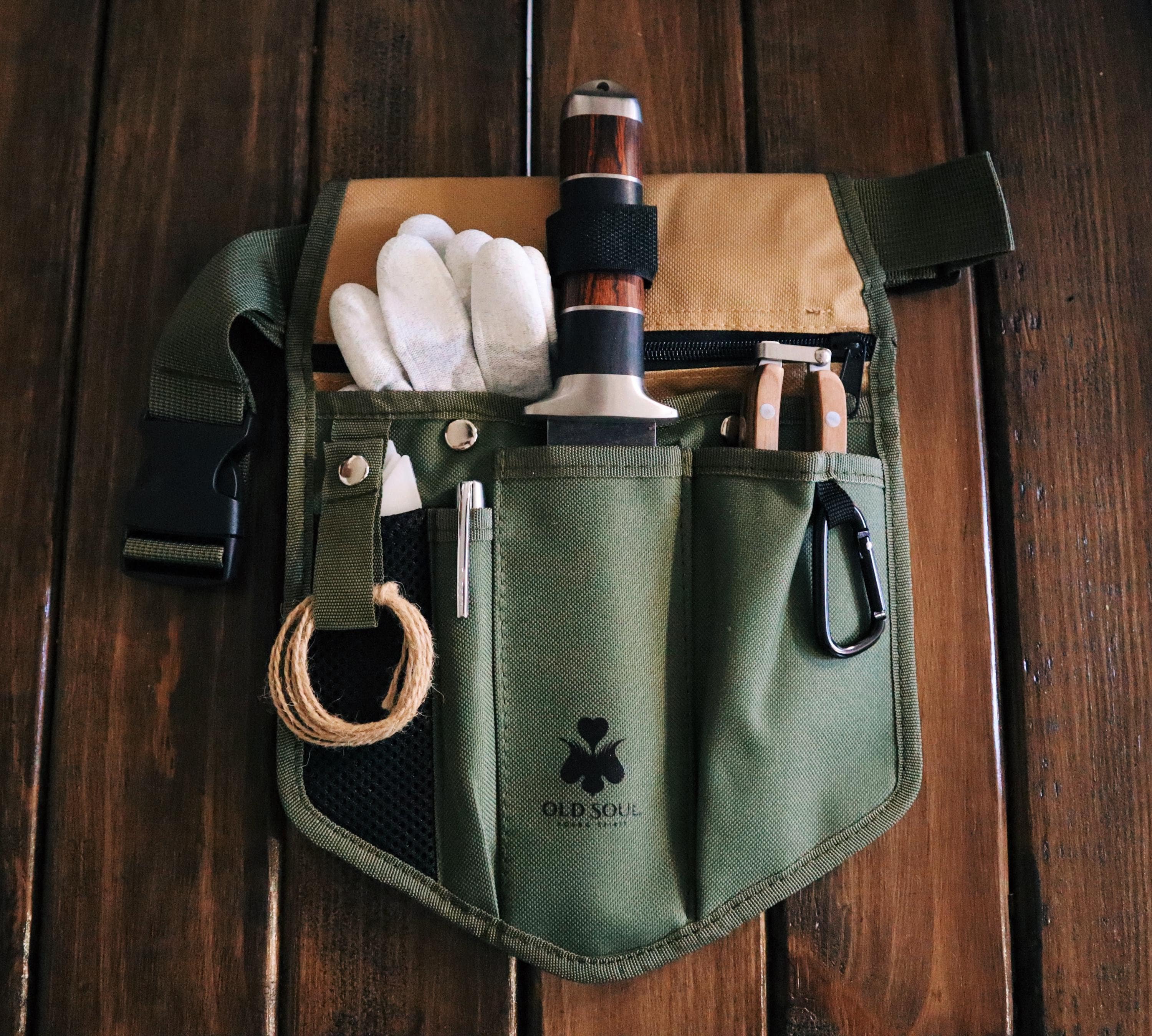 Garden Tool Bag, Hori Hori Bag, Pruner Waist Bag, Organizer Bag, Gardener Gift, Plant Person Gift, Old Soul Young Spirit, Northern Cactus Co