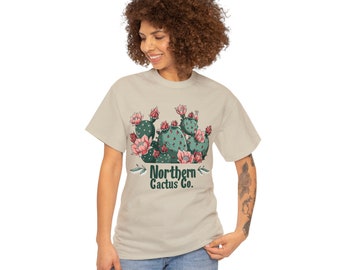 Cactus Lover Shirt, Gift for Plant Lover, Gift for Gardener, Plant Shirt, Northern Cactus Co. Opuntia Unisex T-Shirt