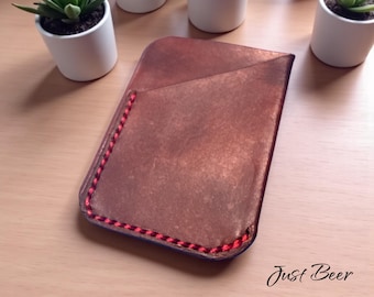 Leather Card Wallet, Handmade in Australia