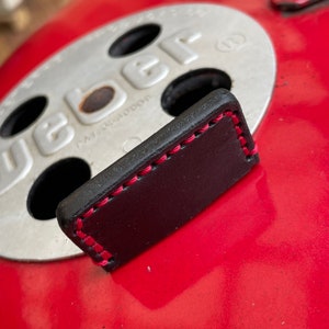 Hand Crafted Leather BBQ vent handle - Weber kettle.  Handmade in Australia.