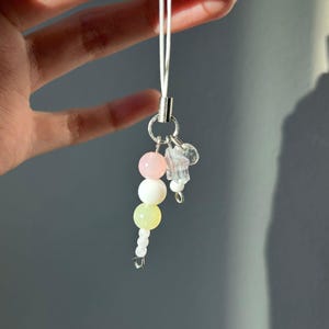 Dango Cute Phone Strap, Beaded Accessory, Handmade Phone Strap, Gift for Her, Key Chain Cute, Tri-Dango Accessory Japanese