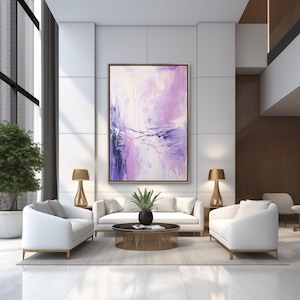 Lavender Abstract Art Print: Modern Purple Wall Decor (Digital Download)