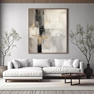 Grau, schwarz und gold moderne zeitgenössische abstrakte Kunst Wandbild Digitaldruck für Leinwände und Poster herunterladen