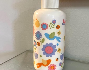 Vintage Floral Avon Cologne bottle w/cologne.