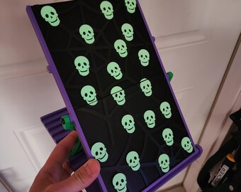 Halloween themed Fully Adjustable Reptile Basking Ramp - Rock Wall