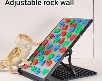 Fully Adjustable Reptile Basking Ramp - Rock Wall