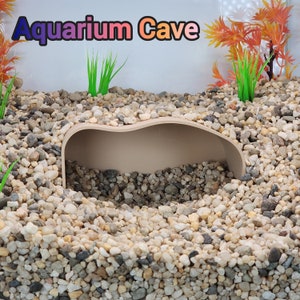 Wavy Aquarium Hideout: Fish Tank Cave for Shrimp, Axolotl