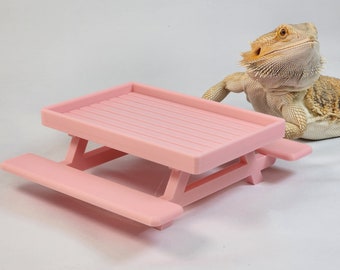 Bearded Dragon Picnic Table Dish: Reptile Greens Bowl, Beardie Decor