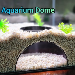 Aquarium Dome Tunnel | Fish Tank Gravel Hiding Spot/Under-view Area
