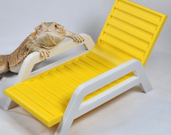 Bearded Dragon Lounge chair V2 | Large Reptile lounger and Basking spot | Beardie Hammock Lounger
