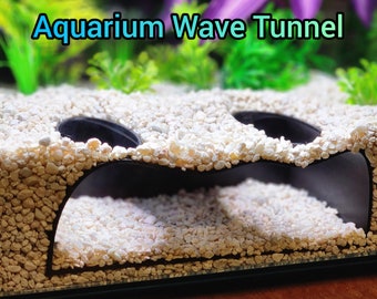 Fish Tank Aquarium Wave underground tunnel | Unique fish tank item | Undergravel hideout for fish