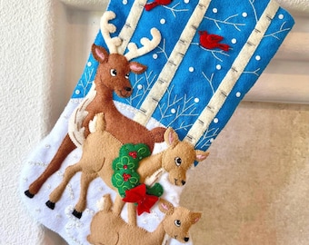 Bucilla ‘Deer Family’ Completed Stocking