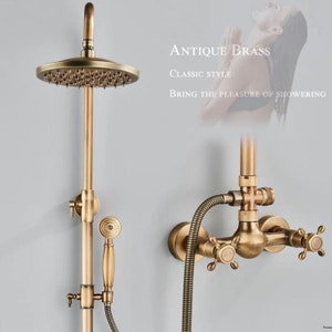 Shower head brass antique bathroom accessories | bathroom mixer tap