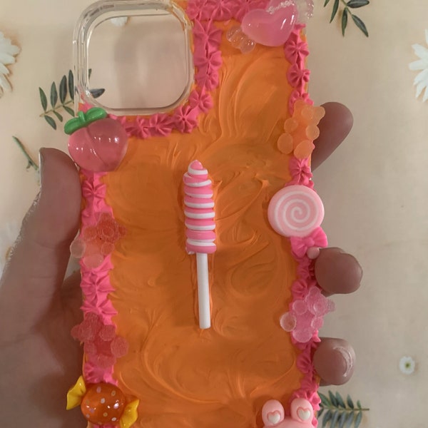 Bright Fun Kwaii Decoden Phone Case for IOS 14