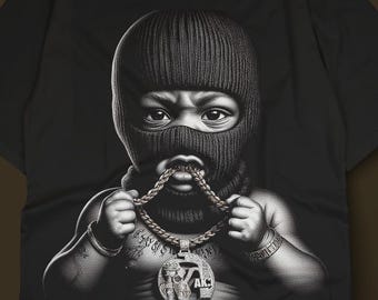 Urban Halftone Baby Gangsta PNG, DTF File (Digital Download)