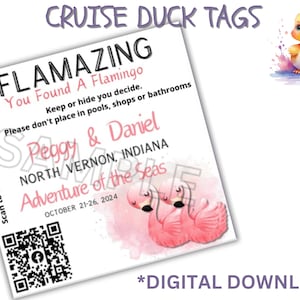 Ausdruckbare Etiketten mit Flamingos